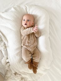 Stiefeletten aus Merinowolle in Braun