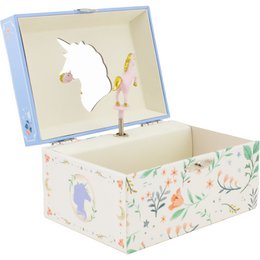 CAJA MUSICAL UNICORNIO AZUL CIELO