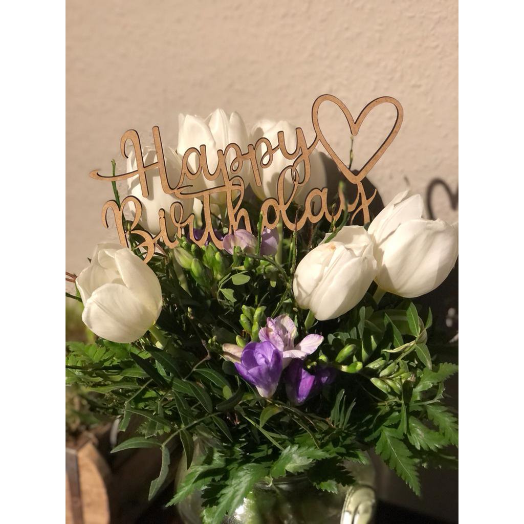 Cake topper "Happy Birthday"