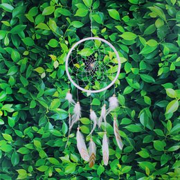 Window decoration dream catcher white gold 22cm