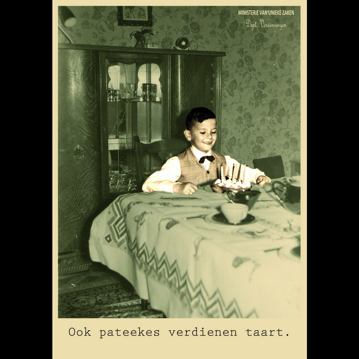 Kaartje - Pateekes en taart