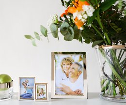 EDZARD set of 2 photo frames Salerno for photo 13 x 18 cm, noble silver-plated, tarnish-resistant