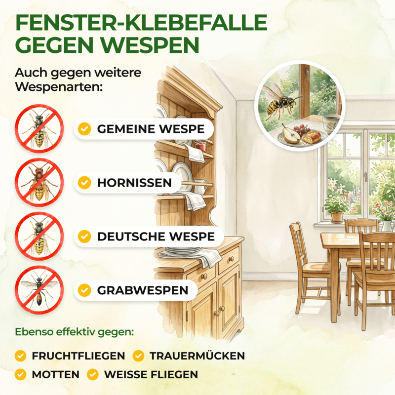 Wespen Fenster-Falle