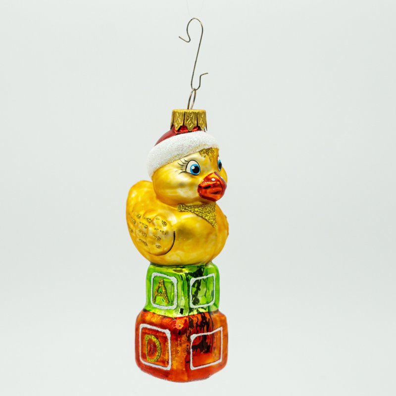 Chick with Santa hat tree decorations