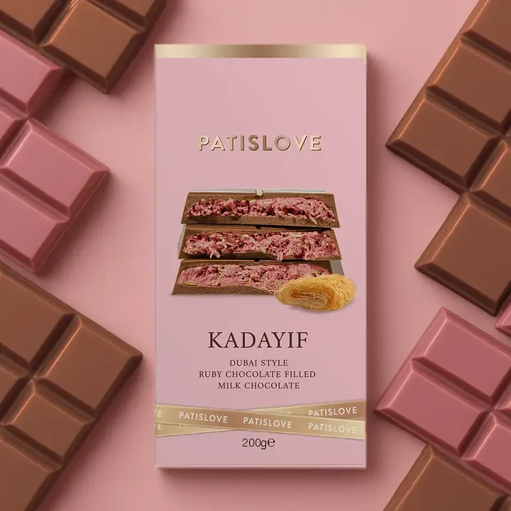 Krem z Rubinowej Czekolady i Mleczna Czekolada Kadayif, 200G