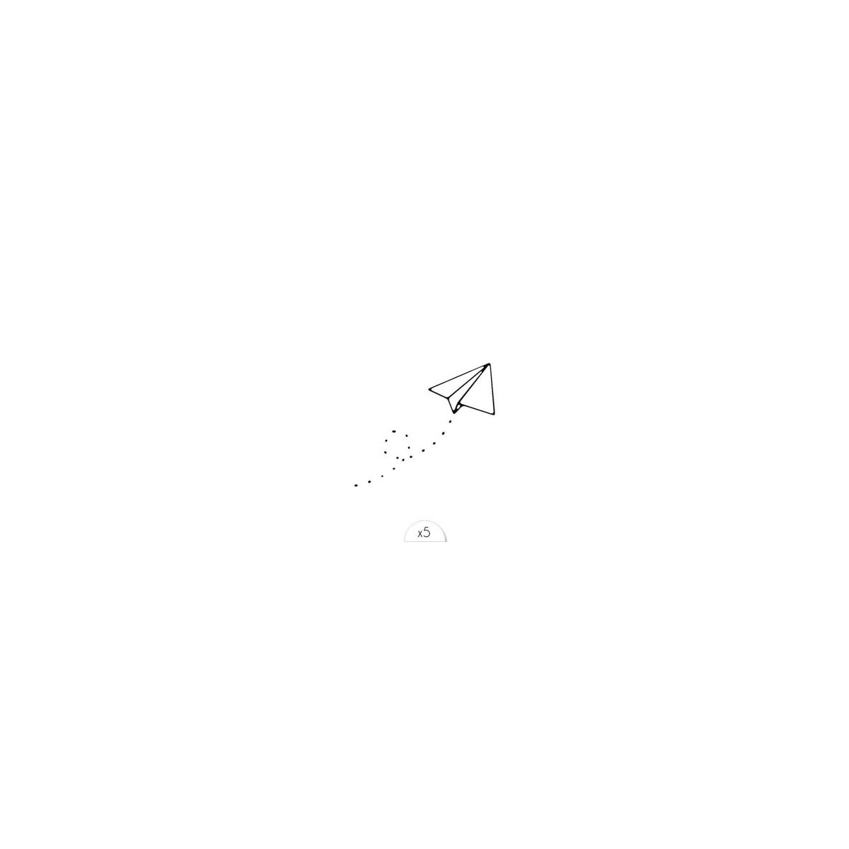 Temporary tattoo: paper plane