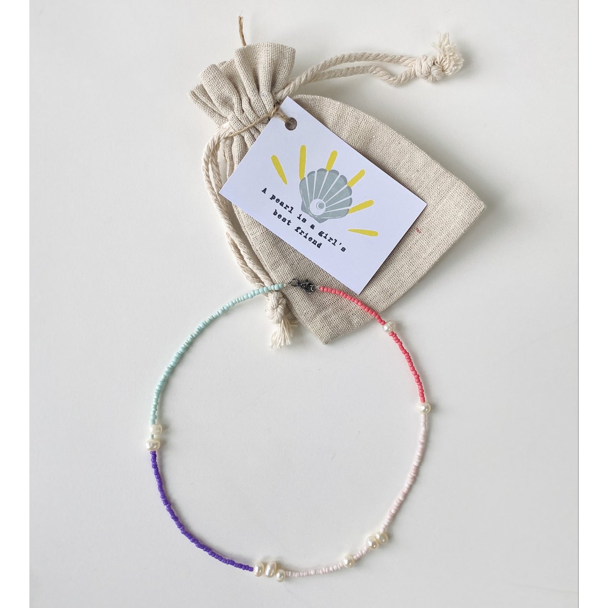 Collar estilo boho con perlas de agua dulce surtido