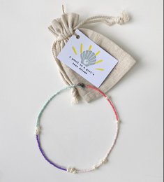 Boho stil halskæde med ferskvandsperler assorteret