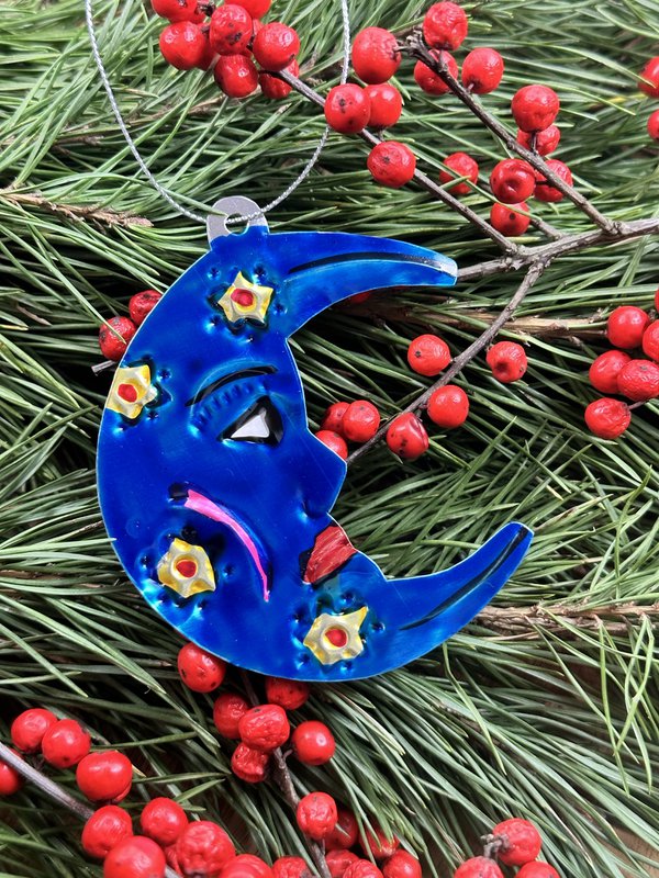 Måne - Blik ornament