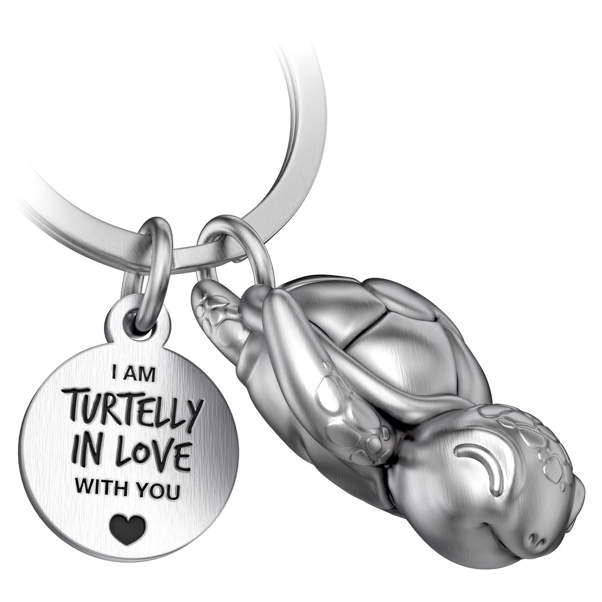"Turtelly in Love" schildpadsleutelhanger "Snappy" met gravure - liefdevolle geluksbrenger