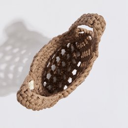 "Thalia" Häkelhandgelenkstasche Beige