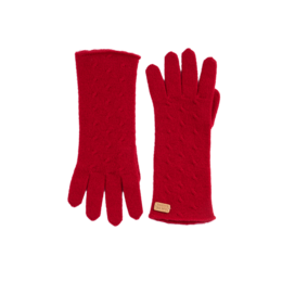 Wavy Knit Cashmere Gloves