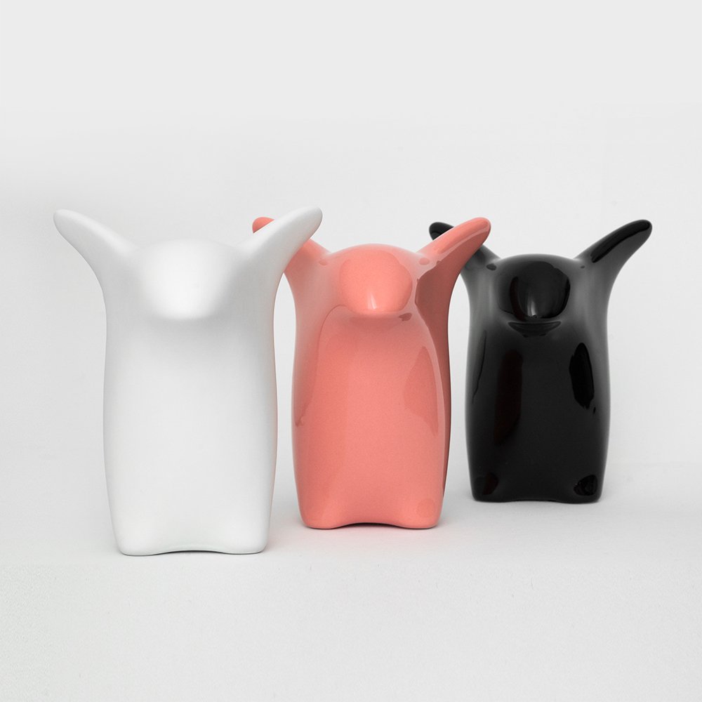 Ciekawy pingwin | Porcelanowa figurka arcticweiß