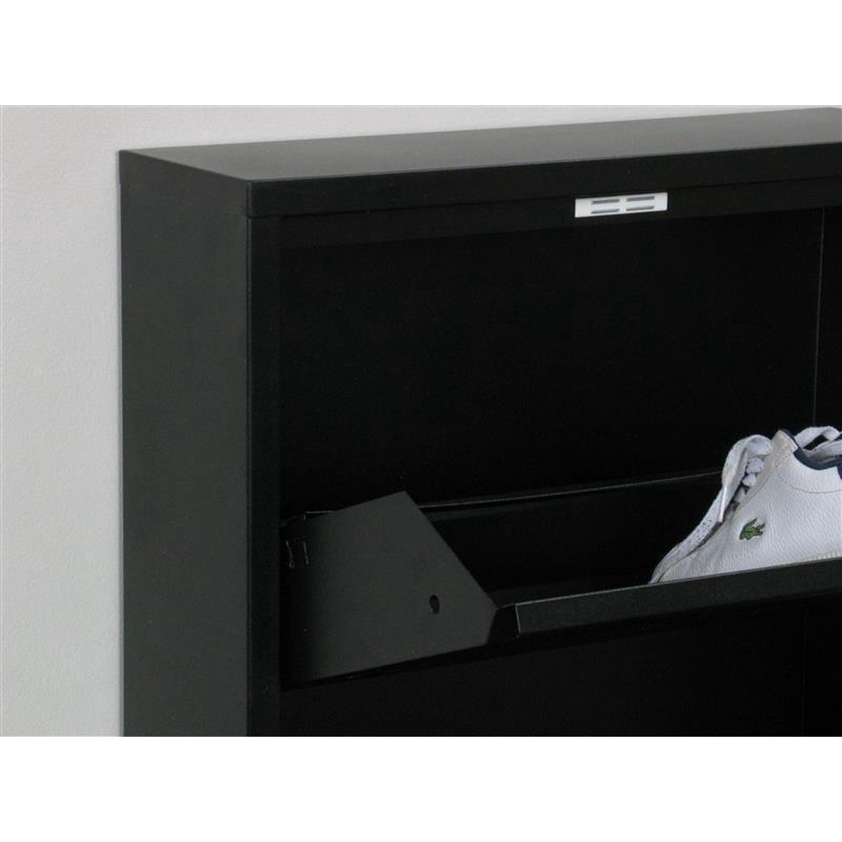 Naturn Living Meuble à chaussures en métal 6 portes - lot de 2 | 108 x 103 x 17 cm | Meuble à chaussures fonctionnel et compact pour un rangement élégant de votre collection de chaussures | Meuble à chaussures | noir mat