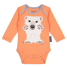 Long Sleeve Bodysuit & Bib Set | Organic cotton |Polar bear | Birth gift
