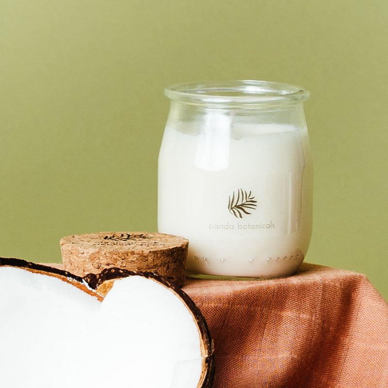 Candela alla cera di soia al bambù e cocco tailandese - Vetro trasparente