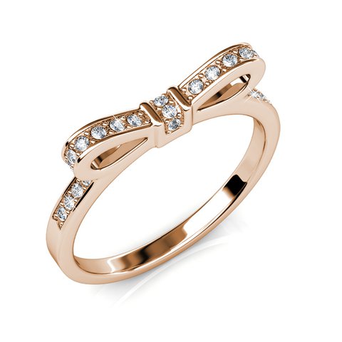 Bandring - Rosé Gold und Kristall