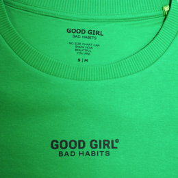 Crew Neck Sweat "GOOD ENOUGH FOR" - Grau Melange