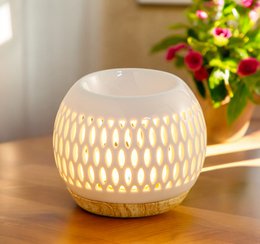 Céramy Series Parfumebrænder – Trellis – Lakeret keramisk lysestage – Spredning af duftvoks, æteriske olier – Dekorativ gaveidé