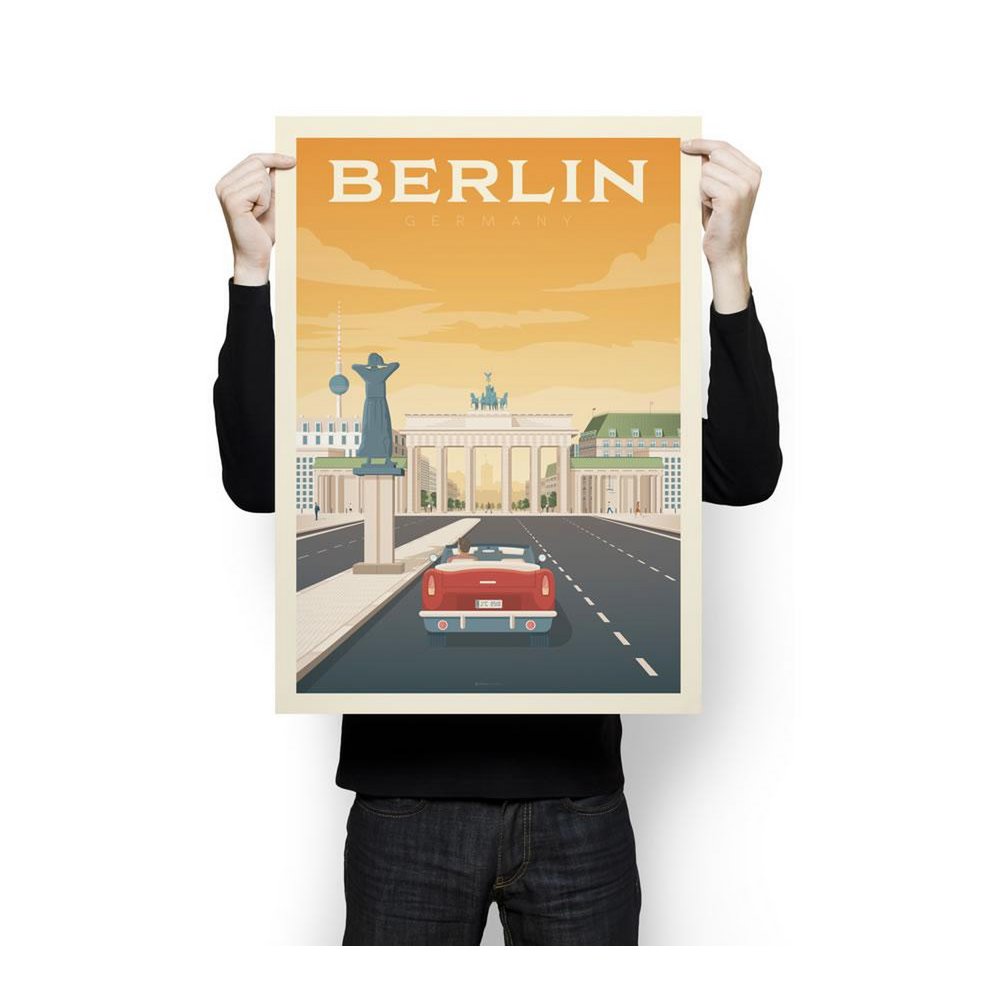 Vintage Berlijnse poster | Premium poster City Berlin Duitsland