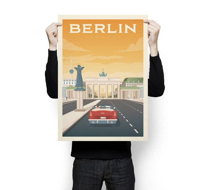 Vintage Berlin Poster | Premium poster City Berlin Germany