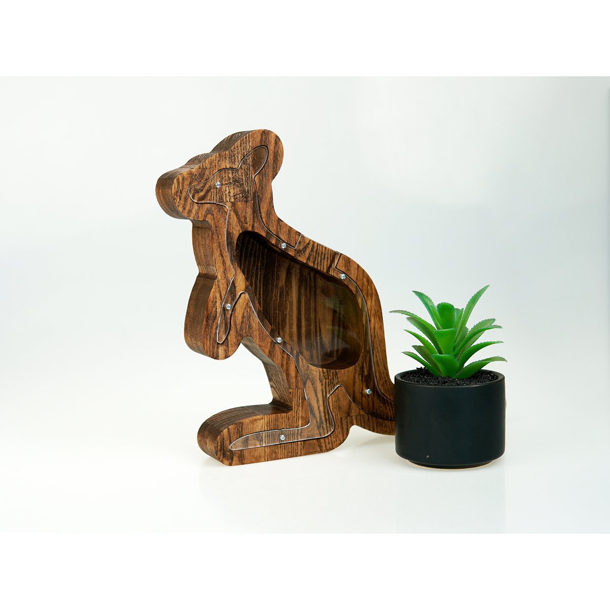 Piggy Bank Kangaroo Braune Farbe