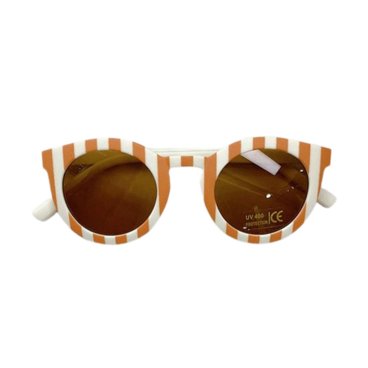Kinderzonnebril Streep | Kids Sunglasses | White-Orange | Pink-Orange