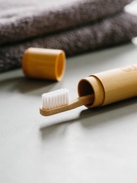 bamboe tandenborstel geval