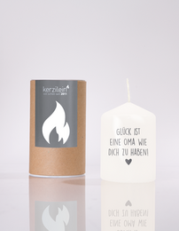 Flame, white/anthracite "HAPPINESS IS HAVING A GRANDMA LIKE YOU!"