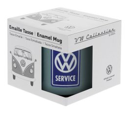 Volkswagen VW T1 Bus Emaljekrus 500ml i gaveæske - Klassisk Bus/Petrol Blå