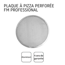 2 Bandejas para pizza de aluminio perforadas para cocción al horno 30 y 33 cm FM Professional