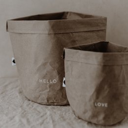 Paperbag sæt med 2 Hello Love (PU = 6 sæt)