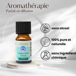 Synergy of Stimulating essential oils - 10 ml - Use for Diffusion - Packaged in France