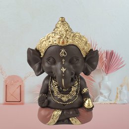 Statuette Ganesh 3 - Glücksbringer - Zen und Feng Shui Dekoration - Um eine entspannende und spirituelle Atmosphäre zu schaffen - Geschenkidee