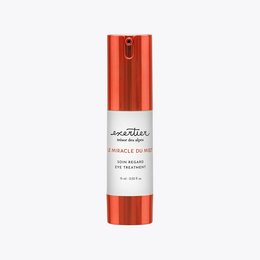 A plumping, energizing, and radiance-boosting eye cream in a red and orange packaging.