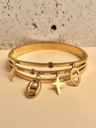 Stål charme stang armbånd