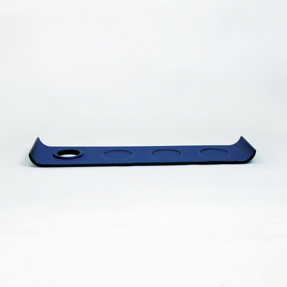 Blue cast iron tray/candle holder/wine holder