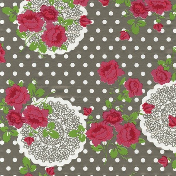 Dots&Flowers Selbstklebende Folie Mini Rolle Silber 45cmx2mtr