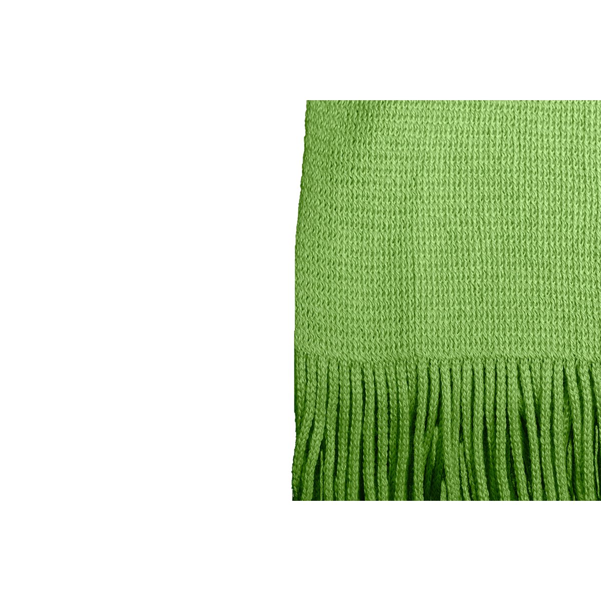 Green wool and acrylic scarf