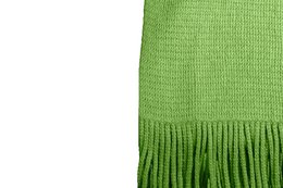 Green wool and acrylic scarf