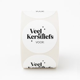 Stickers Kerst | 250 op rol | Veel Kerstliefs