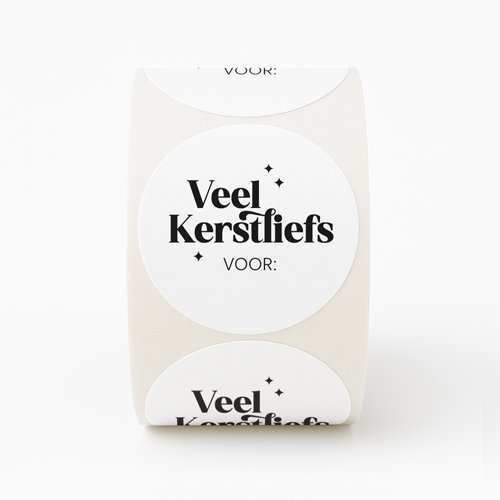 Stickers Kerst | 250 op rol | Veel Kerstliefs