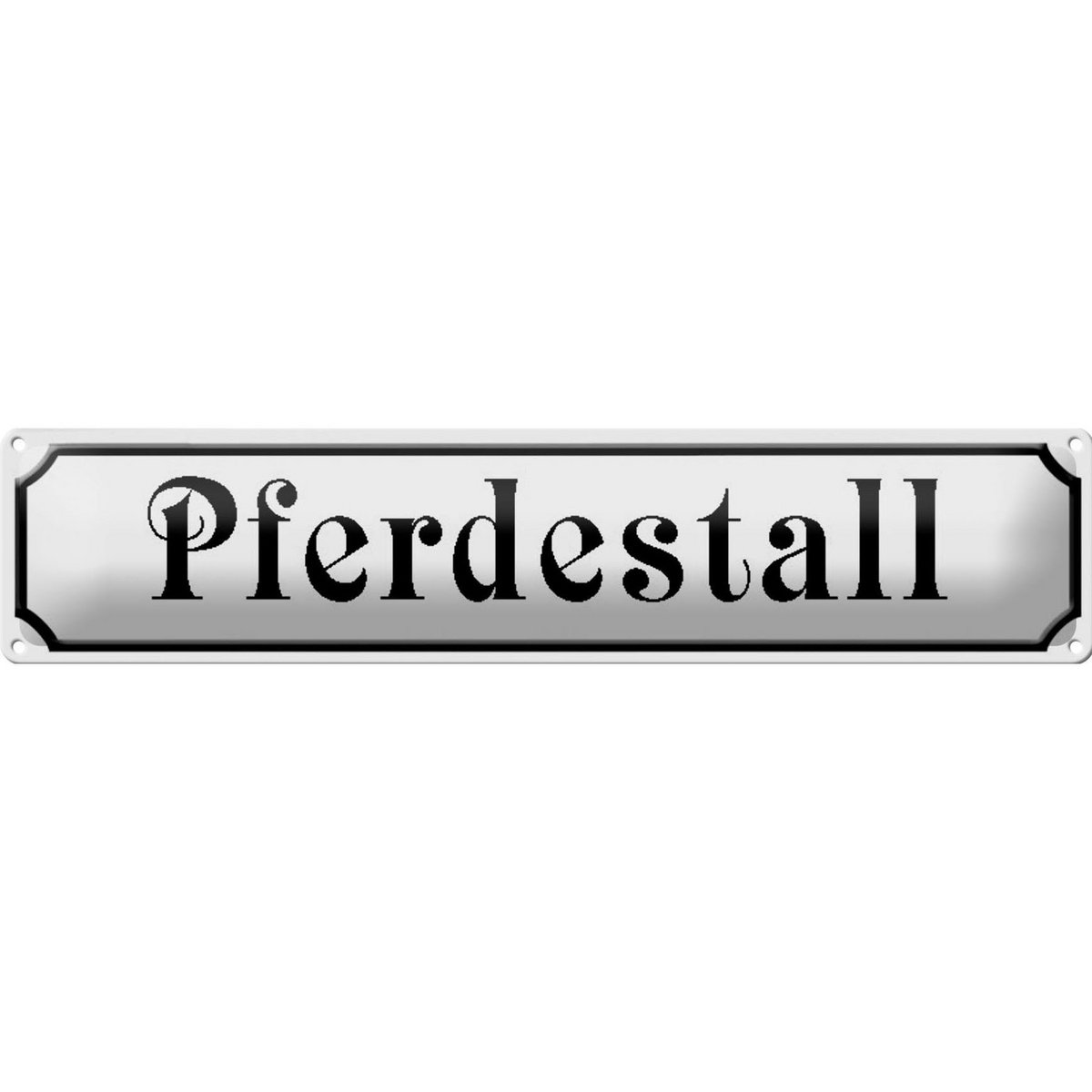 Blikken bord straatnaambord 46x10cm paardenstal rijpaarden decoratie