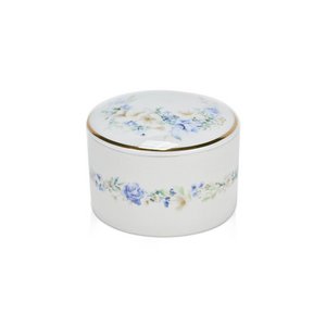 Fleur Blue Porcelain Jewelry Box By SoapTales