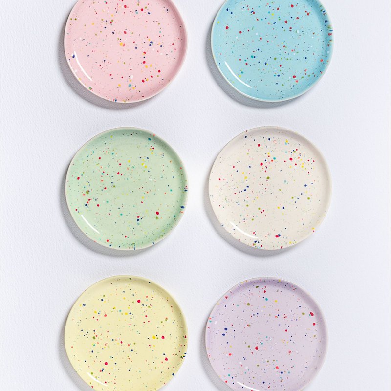 New Party Bread Plate 17cm - Mix 6 Pieces