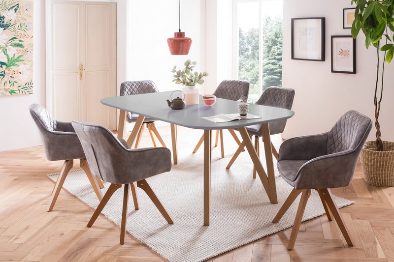 Fauteuil vintage fluweel velours, grijs
