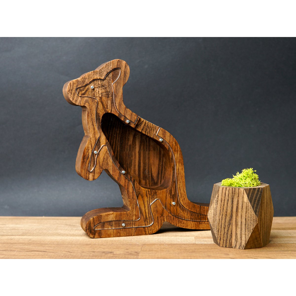 Piggy Bank Kangaroo Braune Farbe