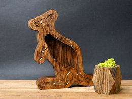 Piggy Bank Kangaroo Braune Farbe