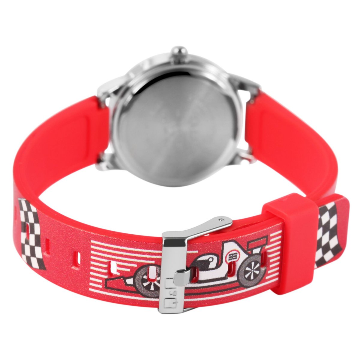 Montre pour enfants Q&Q avec bracelet en plastique, "voiture de course", 3 bars
