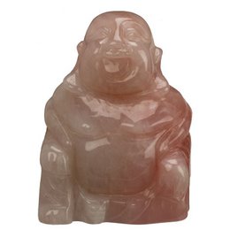 Gravure Boeddha, 103 mm, rozenkwarts